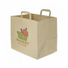 Bolsas de papel kraft fondo ancho y altas (32+21x33cm) Personalizada