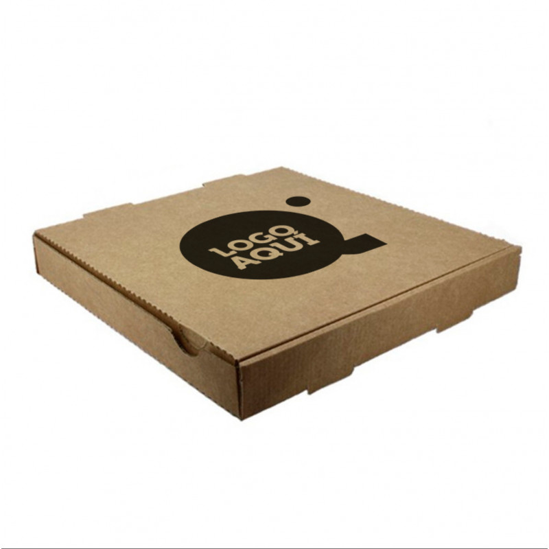 Caixa de Pizza Kraft Personalizada (33x33x4 cm)