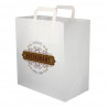 Bolsa Papel Blanca Asa Plana (32+17x34cm) Personalizada