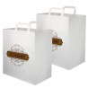Bolsa Papel Blanca Asa Plana (32+17x34cm) Personalizada