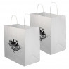 Bolsa Papel Blanca Asa Rizada (26+14x27cm) Personalizada Bolsa Papel Blanca Asa Rizada (26+14x27cm) Personalizada