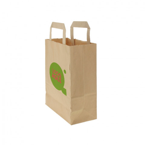 Bolsa Papel Mini Kraft (18+9x22cm) Personalizada