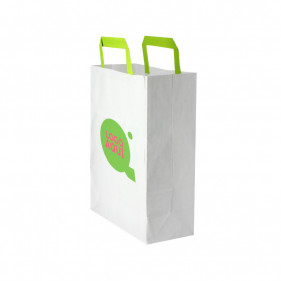 Bolsa de papel blanca con...