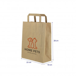 Bolsa Papel kraft reciclada con asas (20+10x28cm) Personalizada