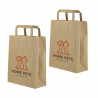 Bolsa Papel kraft reciclada con asas (22+10x25cm) Personalizada