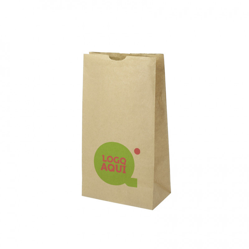 Saco de papel kraft MINI sem alças (15+9x28cm) Personalizado