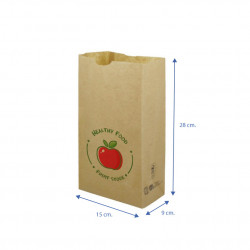 Bolsa de papel kraft MINI sin asas (15+9x28cm) Personalizada