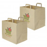 Bolsas de papel kraft fondo ancho y altas (32+21x33cm) Personalizada