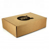 Caja Cartón Kraft Microcanal 4 divisiones Personalizada