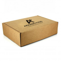 Caja Cartón Kraft Microcanal 4 divisiones Personalizada