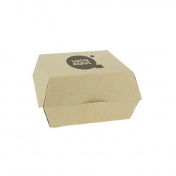 Caixas de papelão kraft para hambúrgueres pequenos Personalizada 1 Tinta