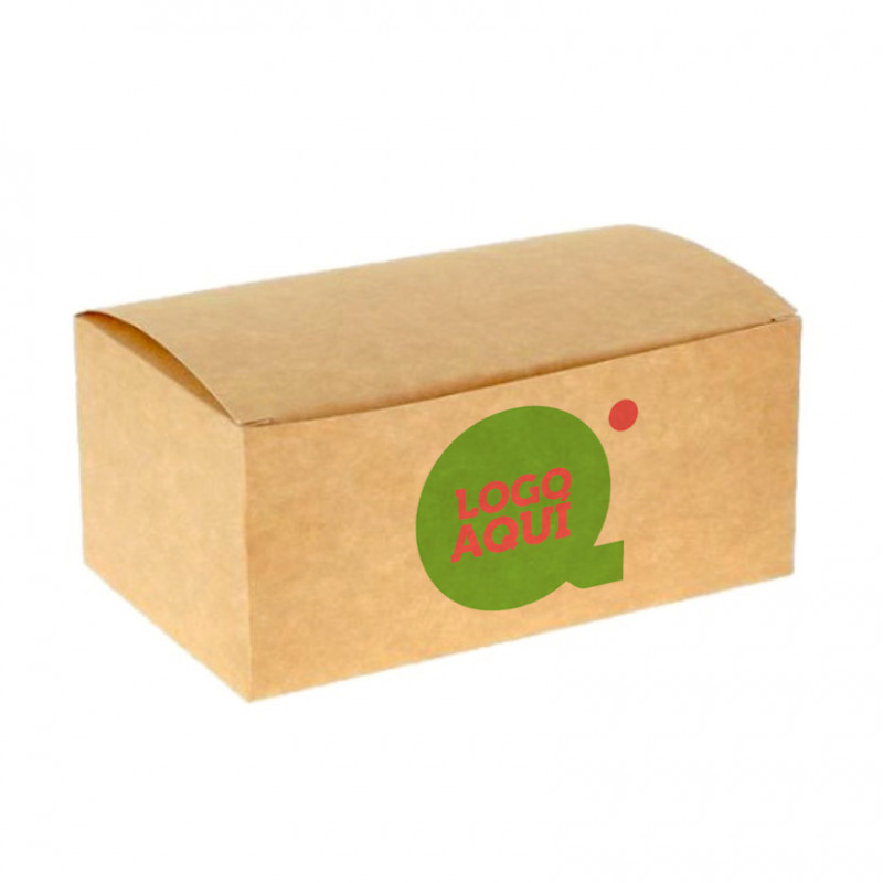 Estojo Fritos Auto-montável kraft (18x11x8cm) Impresso