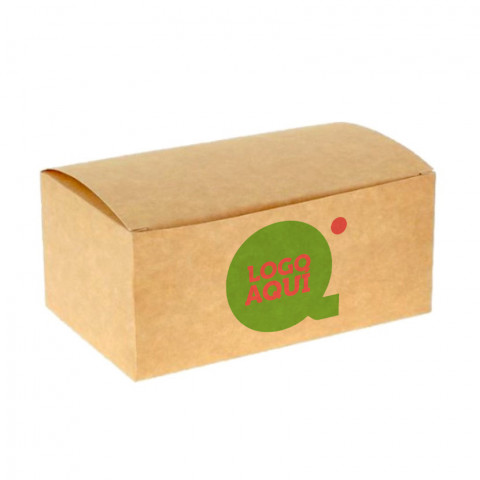 Estojo Fritos Auto-montável kraft (18x11x8cm) Impresso