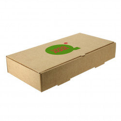 Cajas para pizza calzone de cartón kraft microcanal Personalizada