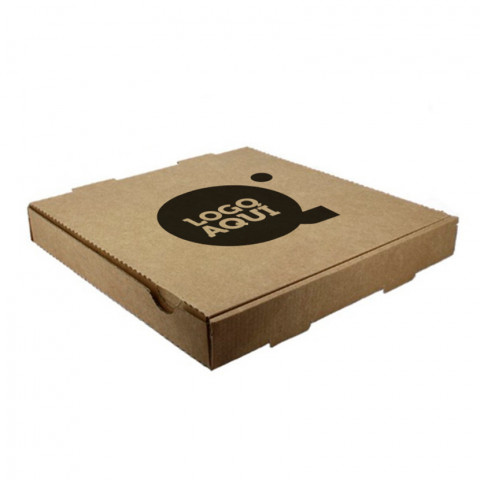 Caja Carton Pizza Kraft 40x40x4 cm Impresa