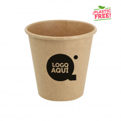 Vasos kraft para café plastic free personalizado 1 tinta