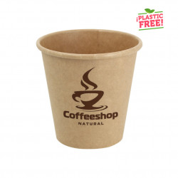 Vasos kraft para café plastic free personalizado 1 tinta