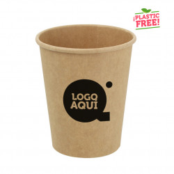 Vasos kraft para café plastic free personalizado 1 tinta