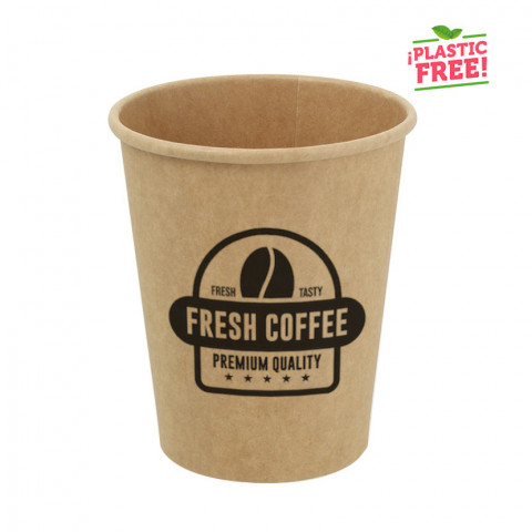 Vasos kraft para café plastic free personalizado 1 tinta