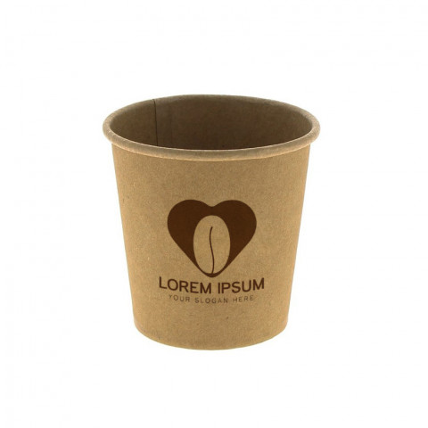 Vasos para café kraft personalizado 1 tinta