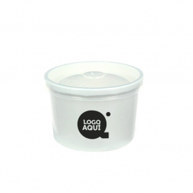 Tarrina Carton Bca. Pared gruesa 8 oz 240 ml Personalizada 1 Tinta
