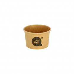 Tarrina para salsas cartón ECO kraft (6,2Øx 3,7 cm) 60ml Personalizada 1 Tinta