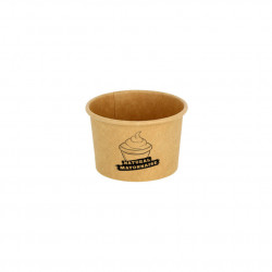 Tarrina para salsas cartón ECO kraft (6,2Øx 3,7 cm) 60ml Personalizada 1 Tinta
