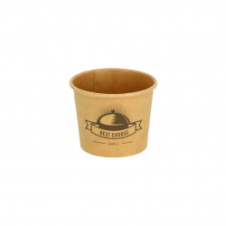 Tarrina para salsas cartón ECO kraft (6,2Øx5cm) 90ml Personalizada 1 Tinta