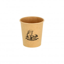 Tarrina para salsas cartón ECO kraft (6,2Øx6,5 cm) 120ml Personalizada 1 Tinta