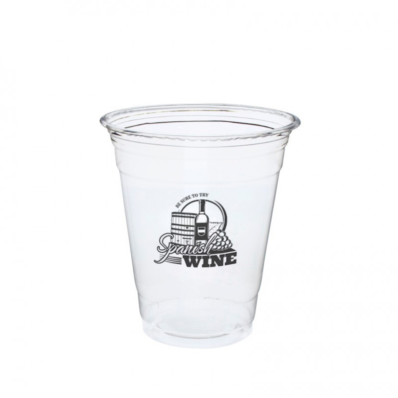 Vaso de plastico para frutas y postres (350ml) Personalizado 1 Tinta