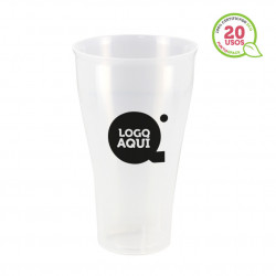 Vaso Premium PP reutilizable 430ml Personalizado 1 Tinta