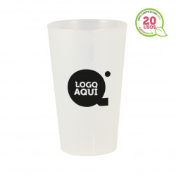 Copo Frozen PP reutilizável ECO 330ml (7,3Ø x 11,8cm) Personalizado 1 Tinta