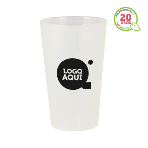 Vaso Frozen PP reutilizable ECO 330ml (7,3Ø x 11,8cm) Personalizado 1 Tinta