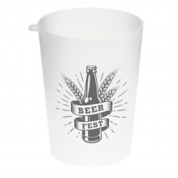 Vaso Frozen ECO reutilizable con argolla para mini de cerveza 900 ml (10,5Ø x 13,8cm) Personalizado 1 Tinta