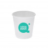 Vasos para café blancos de cartón Personalizado 1 tinta