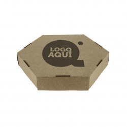 Cajas de cartón para tortilla grande kraft (26Ø) Personalizado