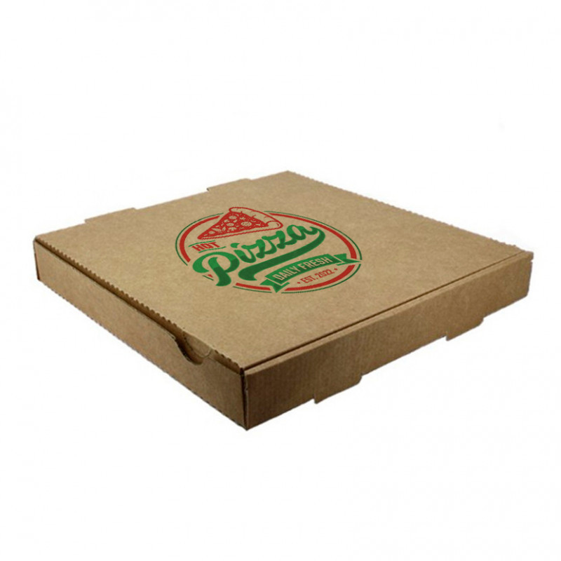 Cajas de pizza kraft medianas (33cm) Personalizada