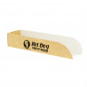 Cunha de papelão kraft para Hot Dog e waffles (17,5x5x3,5 cm) Personalizada