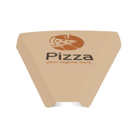 Cuñas para pizza porción Kraft (22,2x19x2,4cm) Personalizada 
