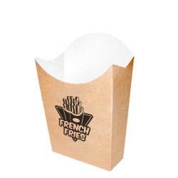 Caixa para batatas fritas em cartão kraft médio Personalizado 1 Tinta