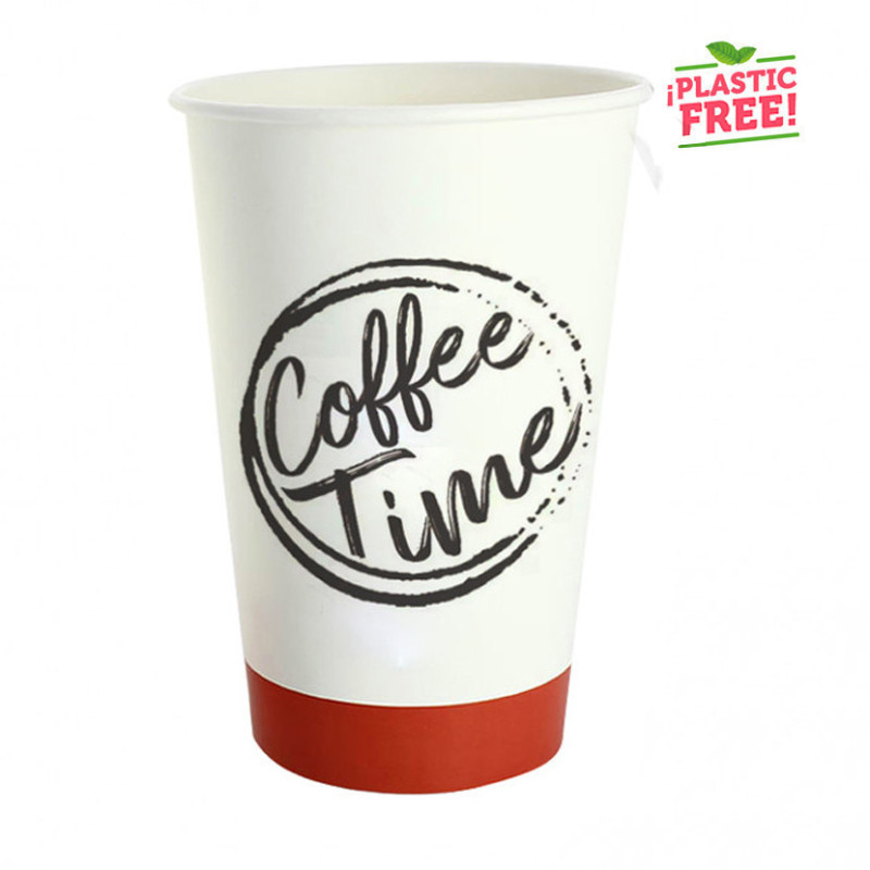 Vasos de cartón para café personalizados plastic free 1 a 4 tintas Vasos de cartón para café personalizados plastic free 1 a 4 tintas