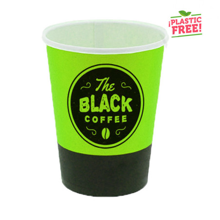 Copos de papel personalizados para café sem plástico 1 a 4 cores