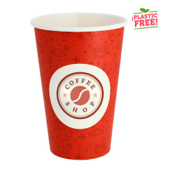 Vasos de cartón para café personalizados plastic free 1 a 4 tintas
