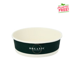 Ensaladera Cartón Blanco Plastic Free 500 cc Impresa 1 a 4 colores