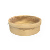Molde redondo de madera y papel de hornear mediano con tapa (13Øx5cm)