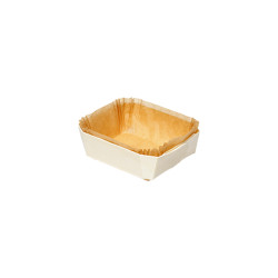Molde rectangular de madera y papel de hornear pequeño (12,5x9,5x3,5cm)