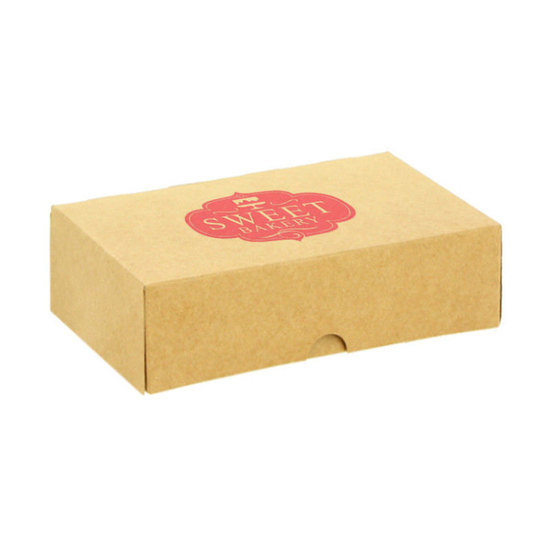 Caixa kraft para biscoitos e massas (23x16x6,5cm) Personalizada 1 lado cor