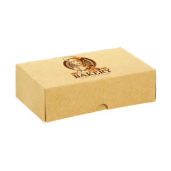 Caja kraft para galletas y pastas (23x16x6,5cm) Personalizada 1 cara color