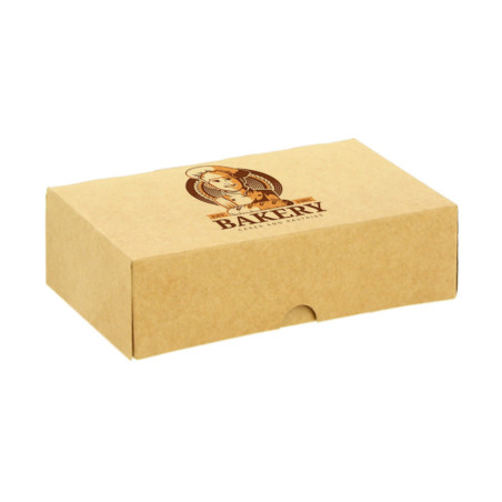 Caja kraft para galletas y pastas (23x16x6,5cm) Personalizada 1 cara color