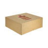 Caja tarta y roscón kraft con apertura frontal (26x26x10 cm) Personalizado 1 cara color